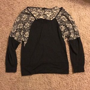 Knit and lace top